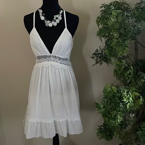 White skater dress.